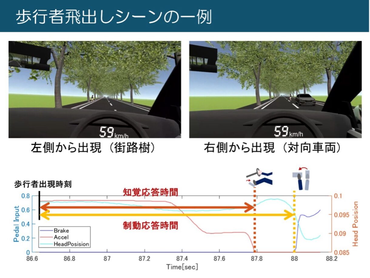 歩行者飛出しシーンの一例